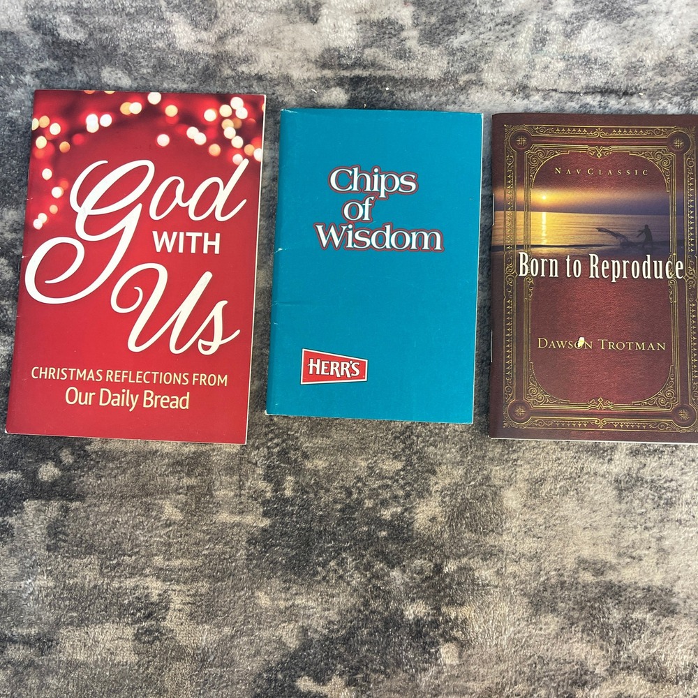 Christian Booklet Lot Born to Reproduce Chips of Wisdom Daily Bread 3pk